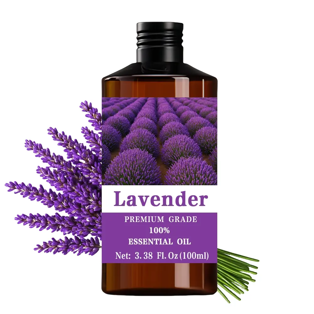 Lavender Essential Oil 100ML, 100% Pure Care Grade, Hair & Skin Care, Massage, Diffuser Humidifier, Aromatherapy Oils, Aromatherapy, Aroma Infusion, Wellness, Therapeutic, Natural Scent, Long-Lasting Moisturizing