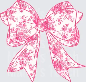 Pink Toile Bow