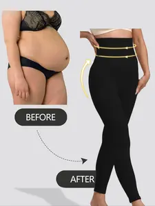 1 pcs High Waist Compression Yoga Leggings, Athletic Leggings, Stretchy Workout Leggings - Women's stretch hip lift fitness pants, breathable nylon blend, perfect for spring/summer/fall