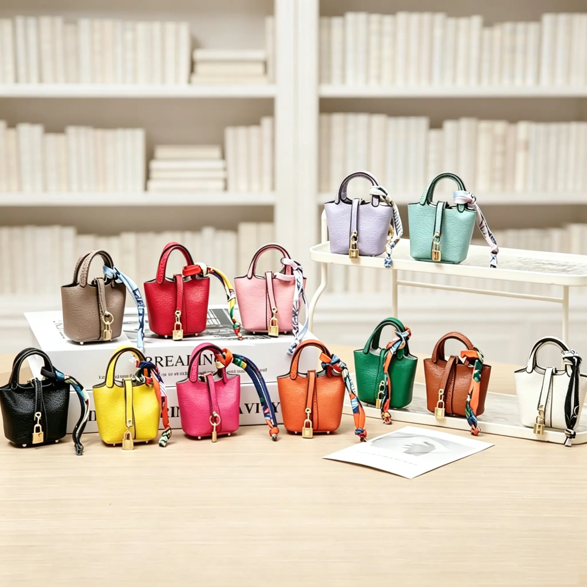 Mini Vegetable Basket Form Keychain Accessory - High-Quality Leather, Colorful Strap, Aesthetic Car Key Chains, Everyday Carry Fashion Costume Jewelry Bag Charm, Keychain Accessories, Aesthetic Keychain