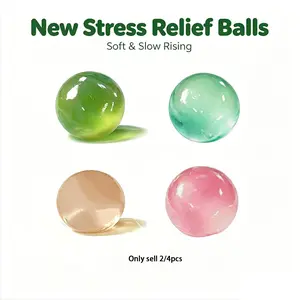 2/4PCS Soft Squeeze Stress Ball, Clear Blue Simulated Maltose Squishy, Anti Stress, Sensory Fidget Toy, Office Relax, Daily Leisure, Home Play, Party Decor, Portable Pocket Toy