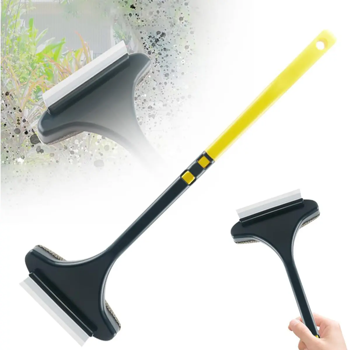 Generic 1 PC Window Cleaning Squeegee Brush Extendable Mesh Screen Cleaner Auto Car Window Duster Detachable Window Scraper for Kitchen
