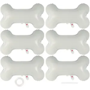 6 Pcs Dog Bone Balloon, 30 Inch Bone Shaped Foil Balloons,Pets Puppy Birthday Decorations Dog Balloons for Pets Dog Birthday Party Decoration Supplies (Bone)