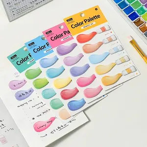 100 Sheets Color Palette Sticky Notes Set, Cute Fun Book Index Stickers, Ideal for School, Office, Daily Use