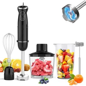 Immersion Blender Handheld Hand Blender, 1000W 5 in 1 Hand Mixer Stick,  12 Speed Handheld Blender 304 Stainless, Mixing Beaker, , Whisk, Milk Frother, Soup, Smoothies,  , Sauce