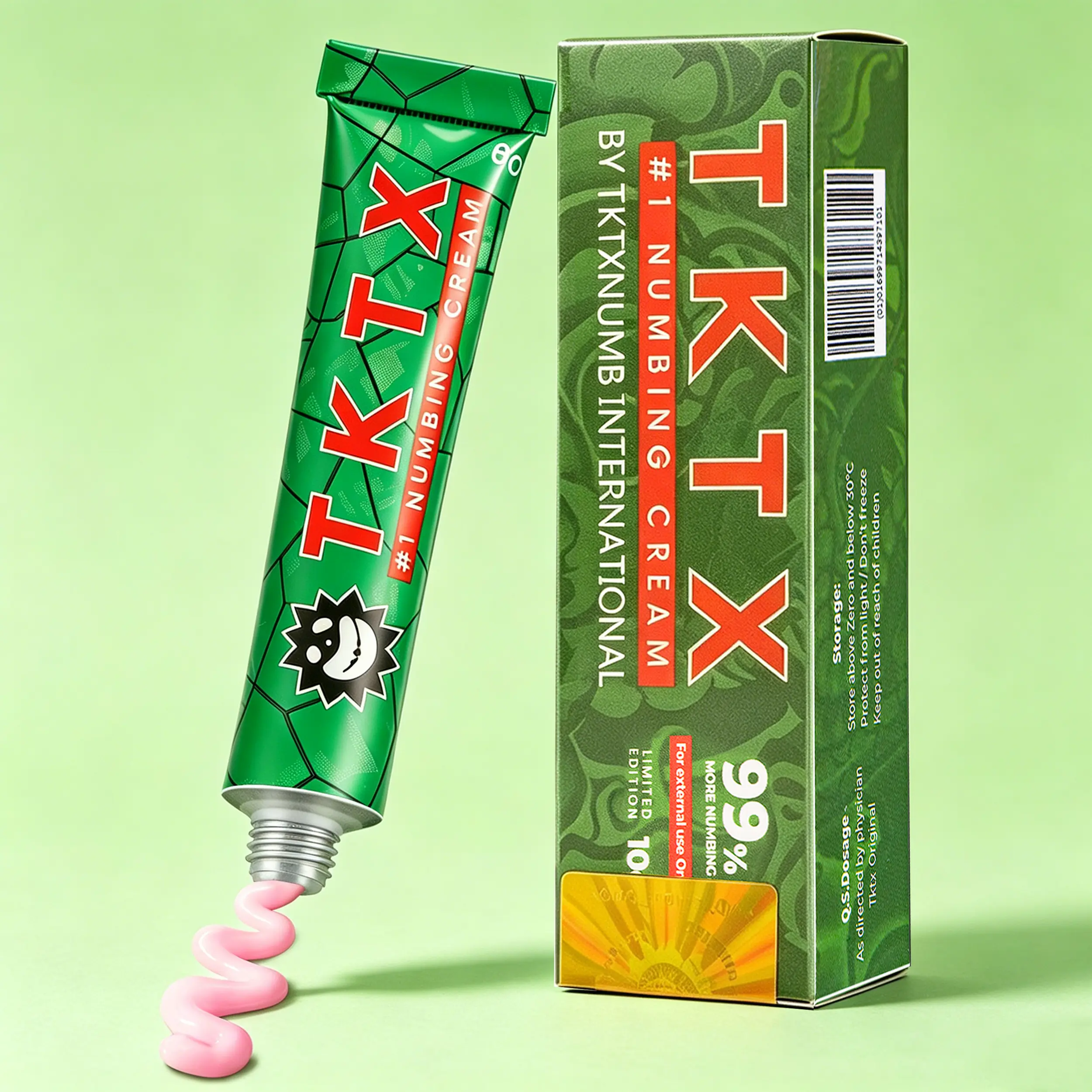 TKTX Tattoo Numbing Cream, Limited Edition 99% Very Strong, Relief Cream for Tattoos, Waxing, Microneedling, Lecithin External Cream(10g) Cosmetic.