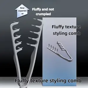 1pc Fluffy Wide Tooth Hair Comb with Safety Handle, Anti-Slip Grip, Fine Teeth, Heatless Styling Tool, Hair Styling Combs, Suitable for All Hair Types, Salon and Home Use