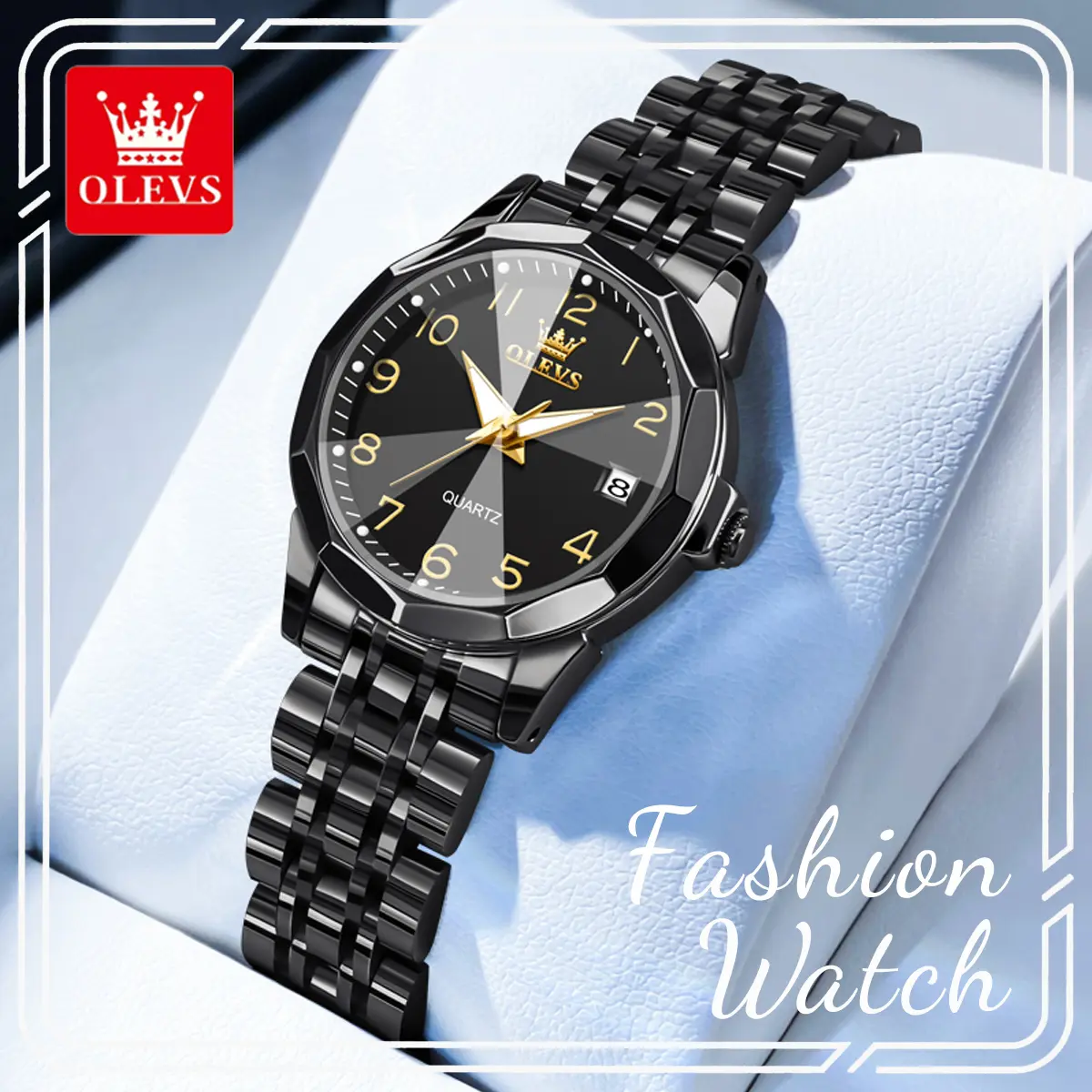 OLEVS 9970 Women Quartz Watch 27mm Small Dial Luxury Luminous Waterproof Stainless Steel Ladies Wristwatch
