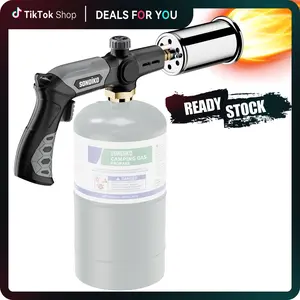 SonDiiKo Powerful KitchenTorch Sous Vide Kitchen Culinary Grilling Torch Lighter for Searing Meat, Charcoal Lighter, BBQ and Campfire Starter (Black)  (Propane Tank Not Included) head