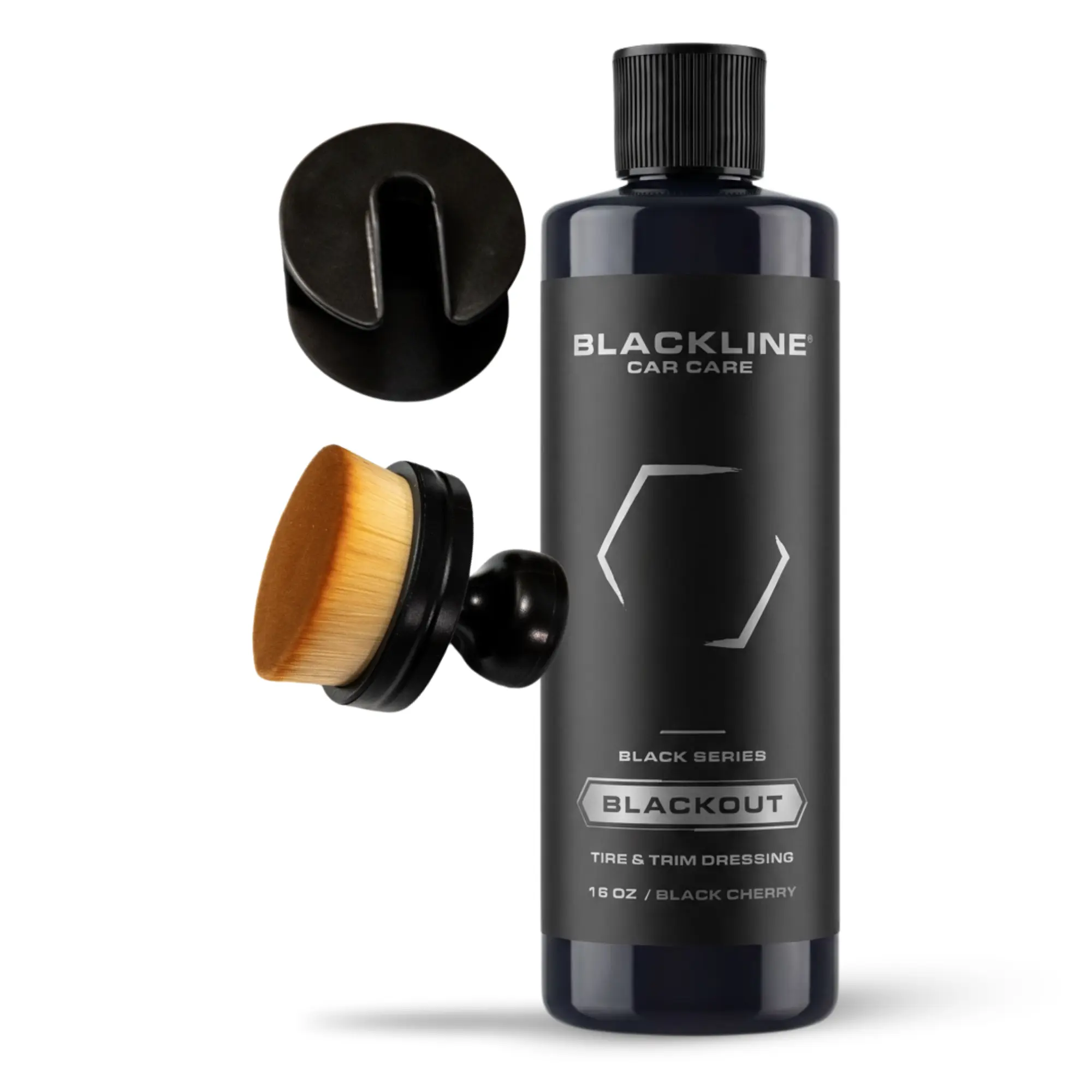 BLACKLINE Blackout Bundle - Trim & Tire Dressing with Applicator Brush, Car Accessories for Deep Black Shine, Long-Lasting Protection & Shine Saves Touch-Ups, Wheel Polish Plastic & Rubber Car Care Restoration, Long-Lasting Shine Saves Touch-Ups