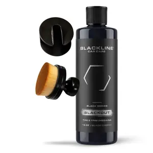 BLACKLINE Blackout Bundle – Trim & Tire Dressing with Applicator Brush for Deep Black Shine & Long-Lasting Protection Car Care Restoration