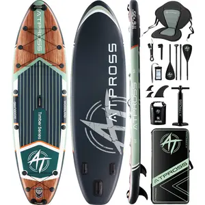 11'6"x35" Inflatable Stand Up Paddle Board 450LBS Weight Capacity Extra Wide Non-Slip Stable Deck Adult SUP,Premium Accessories Kit & Backpackfor Yoga, Fishing, Surf