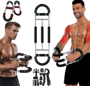 Twister Arm Trainer Adjustable Chest Workout Equipment for Men Stainless Steel Spring Resistance Home Fitness Multi Functional Strength Training Machine Resistance Chest Trainer hand grip strengthener