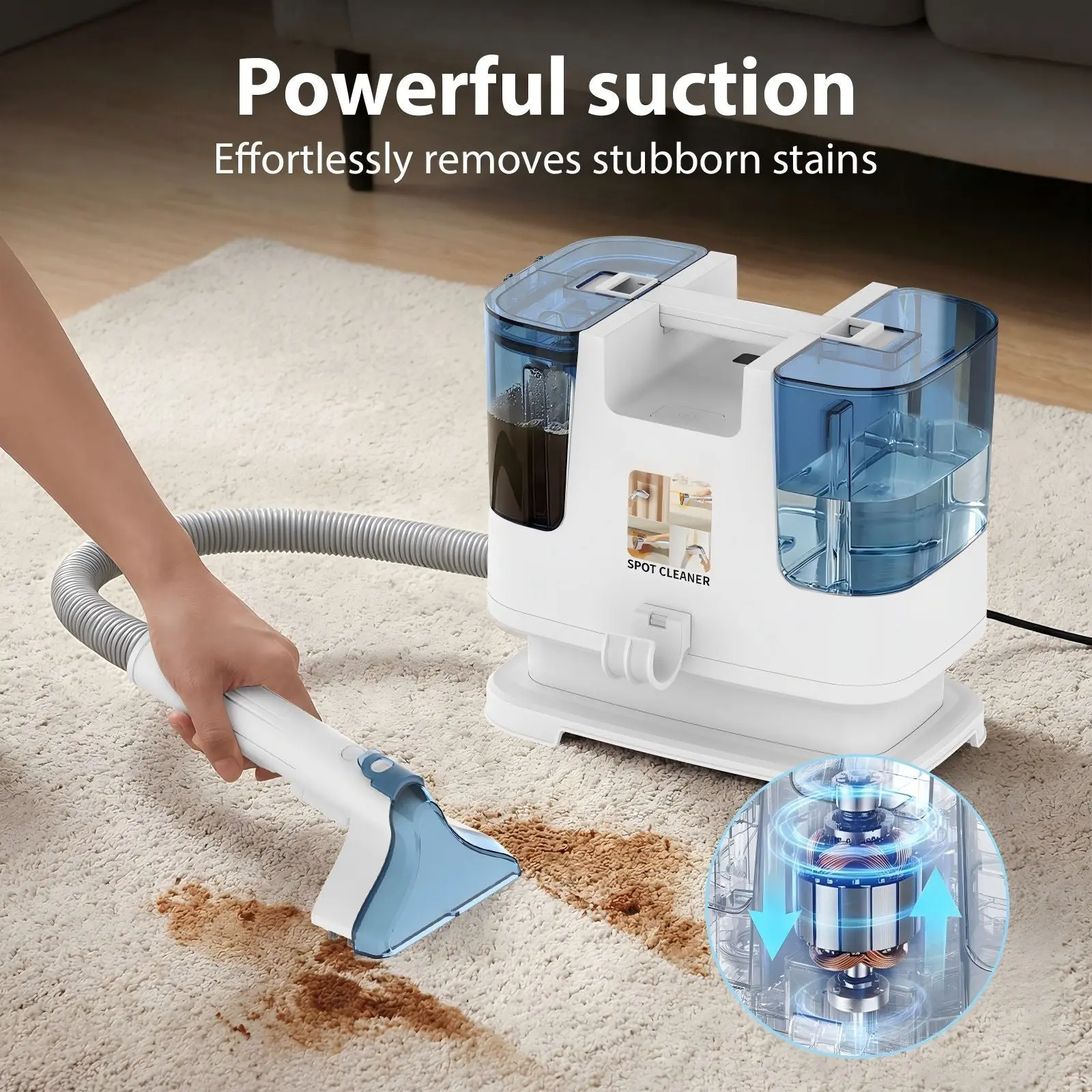 Fabric washer, AC spray and suction brush integrated machine, multifunctional carpet cleaning machine, household vacuum cleaner, cross-border vacuum cleaner