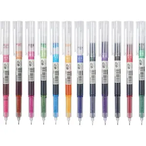 12 Colour Quick Dry Gel Pens, 0.5mm Fine Point Comfort Grip Gel Ink Pens Multi Colour Ink Aesthetic Journal Pen for Students Girls Boys Adults Writing Drawing School Office Supplies