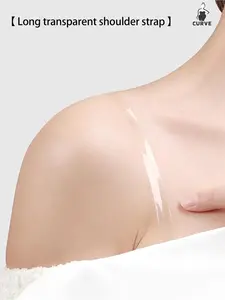 8Pcs Long Clear Bra Straps, 55cm x 1.9cm, Adjustable Length, Invisible & Soft No Rubbing, Replacement Straps For Off-Shoulder, Camisoles & Formal Dresses