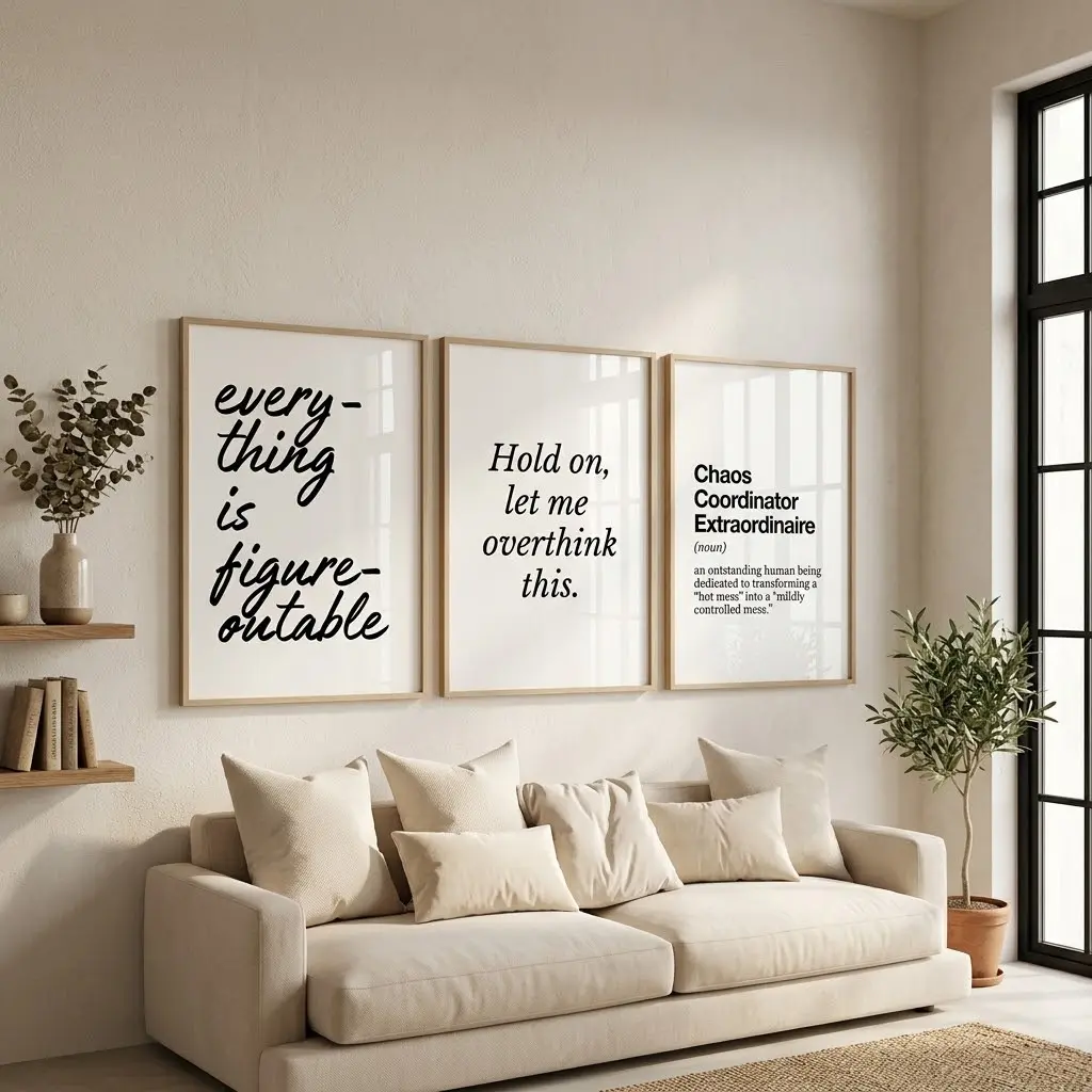 Office Wall Art Set of 3 Funny Office Prints Sarcastic Workplace Posters Motivational Office Decor Sarcasm Quotes for Work Chaos Coordinator