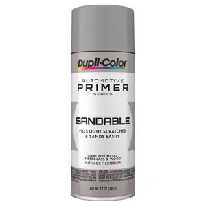Dupli-Color DAP1688 Automotive Multi-Purpose Sandable Light Gray Primer Spray Coating, EZ Touch Fan Spray Nozzle, Fills Light Scratches, Sands Easily, Fast-Drying, Automotive Primer