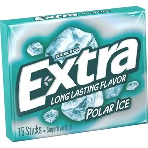 5x Wrigley's Extra Peppermint Sugar Free Chewing Gum - Fresh Breath Mints Pocket Pack Snack Candy 15ct