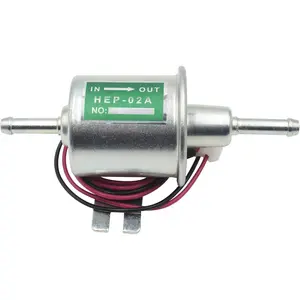 12V Fuel Pump Low Pressure 4~7 PSI Inline Diesel Gas Compatible with All 12V Cars Trucks Boats Carburetor Lawnmower and Generators HEP-02A ATV