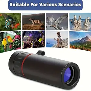 HD Portable Monocular Telescope, Compact Design Fixed Focal Length, Ideal for Outdoor Adventure, Hunting, Travel, Concerts, Fishing