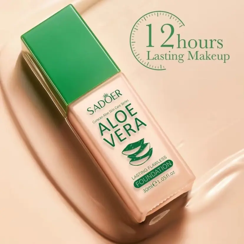 Hydrating Aloe Vera Liquid Foundation- Long-Lasting, Pore-Concealing Makeup forSmoothing, Even Skin Tone Finish, Ideal for YouthFoundation Routine, Suitable for All Skin Tones,Hydrate, Topical Cosmetic, Cosmetics Products,Flawless Base, Weightless, P