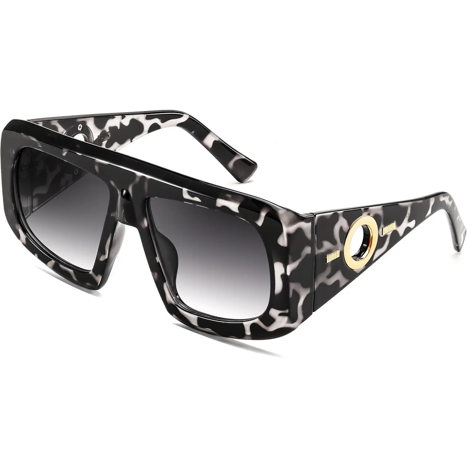 EyeconicFinds Retro Oversized Avaitor Sunglasses for Women Men Trendy Vintage 70s Sunglasses Flat Top Shades B0126