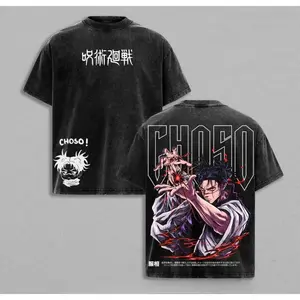 Choso Jujutsu Kaisen Anime Washed T-Shirt | Vintage Streetwear Graphic Tee with Blood Manipulation Art | Heavy Cotton Manga Top | Cool Gift for Anime & JJK Fans Jujutsu Kaisen anime merchandise