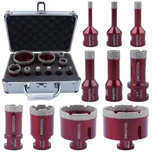 Diamond Hole Saw kit Tile Drill bits Set for Porcelain Ceramic Concrete Granite Marble (6/8/10/12/16/20/25/35/55/68)