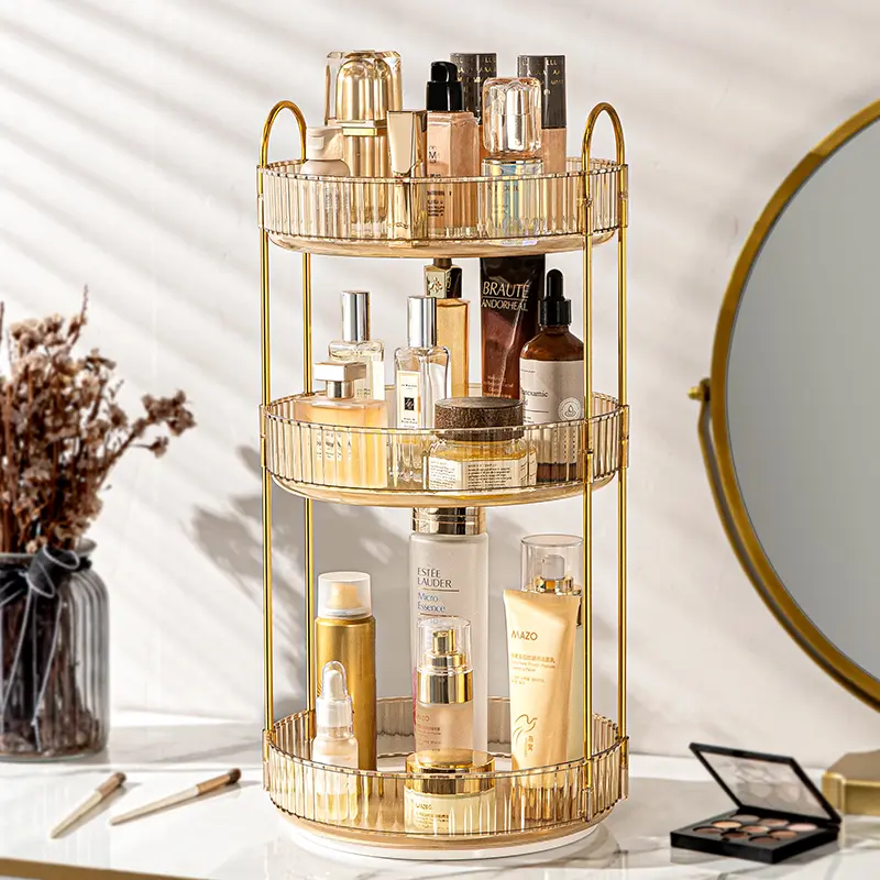 360 Rotating Makeup Organizer, High-Capacity Skincare Clear Storage, Perfume Organizers, Spinning Cosmetic Dresser Organizer, Countertop Vanity Organizer, for Bathroom, Dresser
