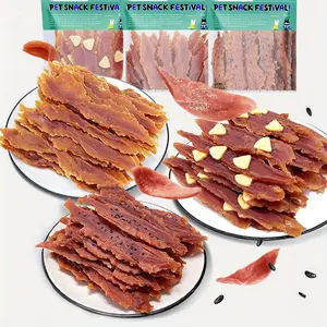 7.05oz/14.11oz(200g/400g) Sesame Duck Jerkey, Milk Cheese Duck Jerkey, All Natural Ingredients, Natural Dog Treats, Healthy, Easily Digestible, Dog Chews Long Lasting, And High Protein, Low Fat, Perfect Training Reward Snack For Small, Medium and Lar