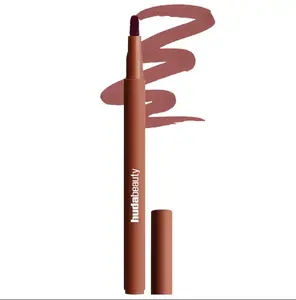 HUDA BEAUTY Faux Filler Shiny Non-Sticky Lip Gloss Warm Brown - burnt brown/ 0.03 oz/1 mL