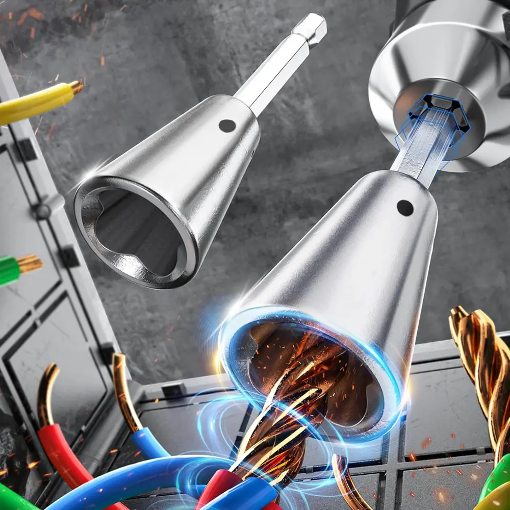 Electrician grade automatic electric wire stripper (2), parallel conversion head for electric drills, time-saving and labor-saving, suitable for maintenance on construction sites and factories Diy Tools Hand Tools Hardware Wirepliers tiktokshopspringglowu