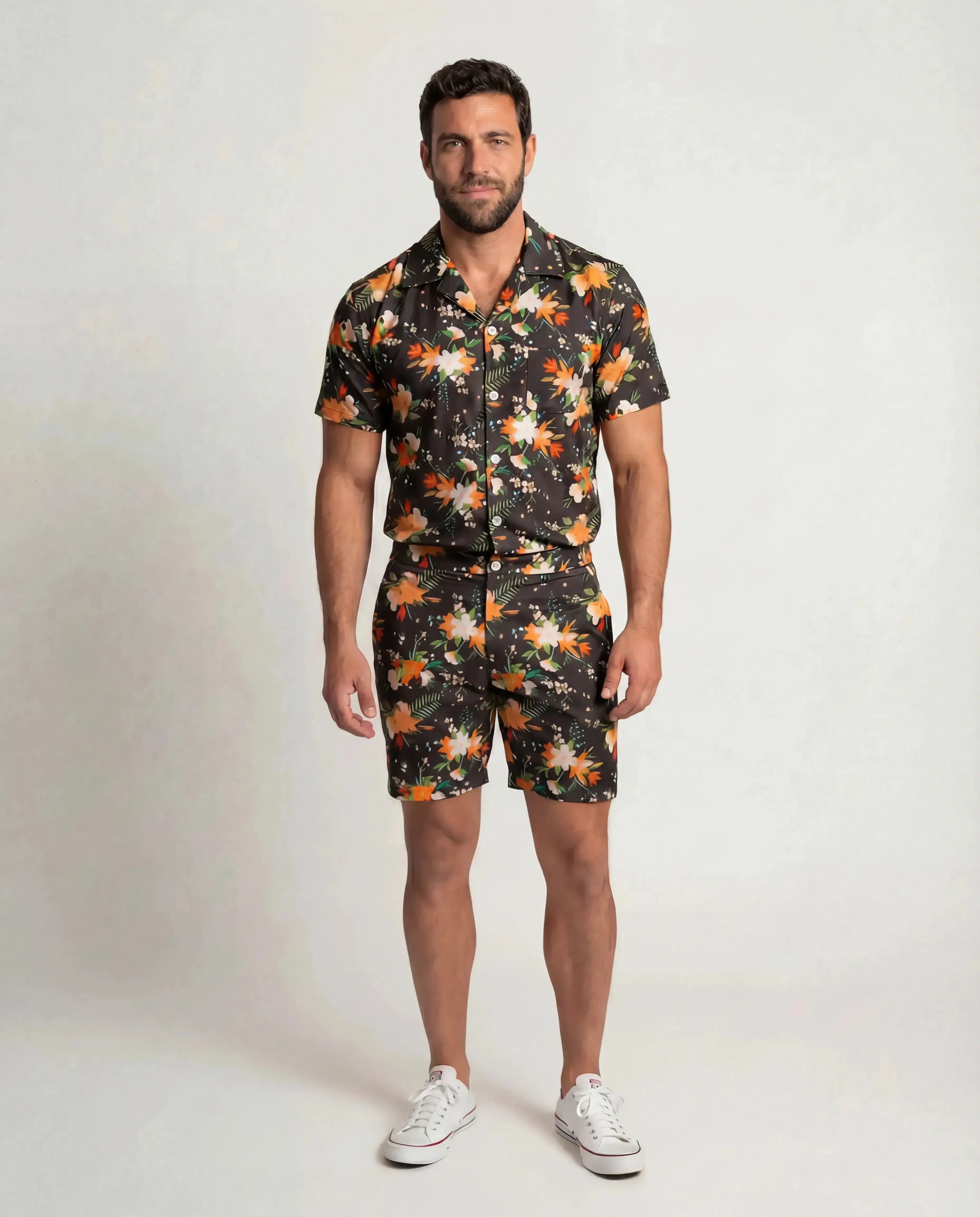 Tropical Black Romper