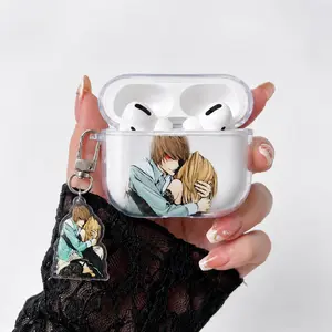Death Note Anime AirPods Pro Case with Matching Keychain, Clear Shockproof Protective Cover for Apple AirPods Pro, Perfect Gift for Anime Lovers, Anti-Scratch & Durable Anime Desk Accessory