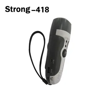 Outdoor Hand Crank Power Generation Emergency Disaster Prevention Flashlight with Radio Function