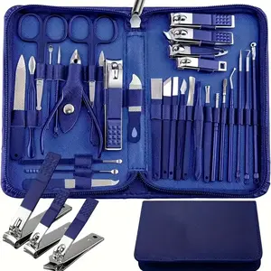 30-in-1 Manicure Set - Professional Pedicure Tool Kit with Toenail Clippers / Dead Light Beige Scissors / Nail File, Portable Travel Manicure Care Kit, Multifunctional Manicure Nursing Set