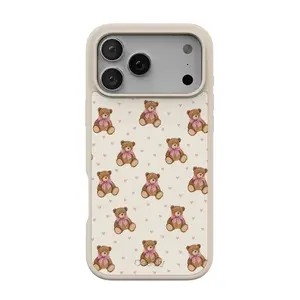 Casely iPhone 17 Pro Case | Cuddle Up | Teddy Bear | Align Soft-Touch Flexible Bumper Case | Compatible with MagSafe
