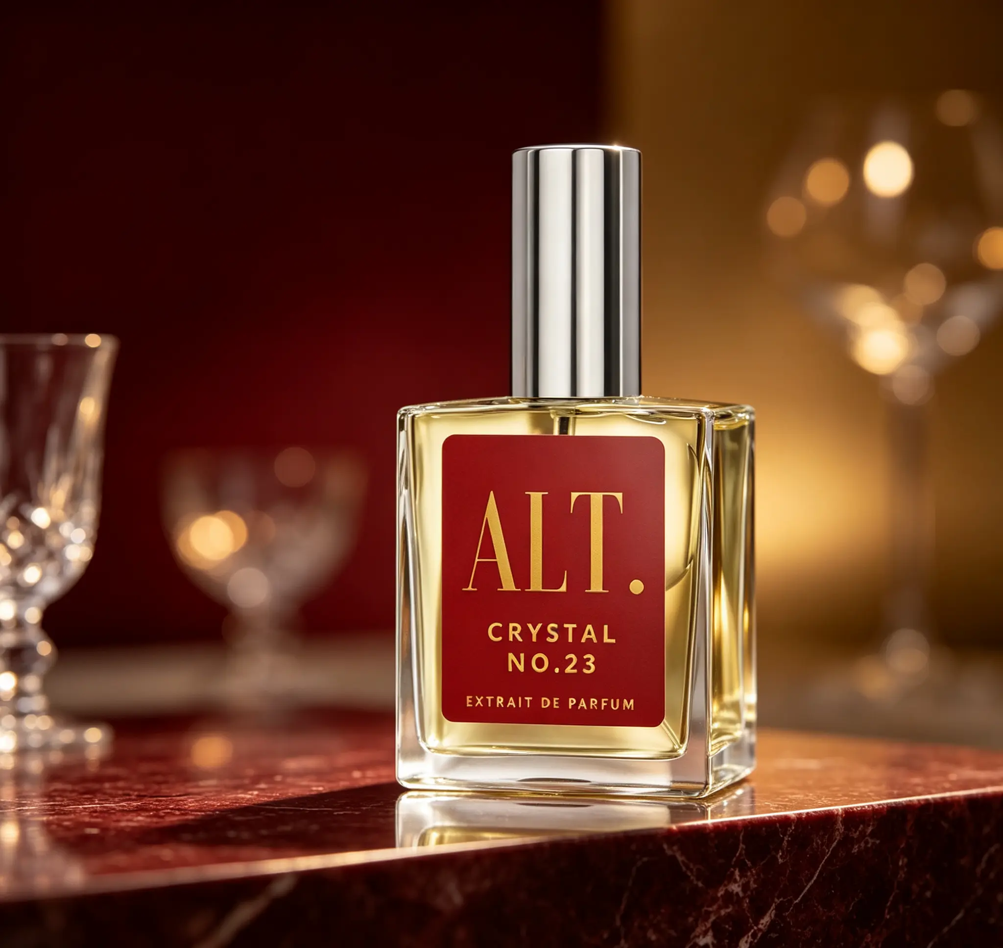ALT. FRAGRANCES Crystal No.23 Extrait de Parfum 60ml Unisex Long Lasting Perfume Inspired by Baccarat Rouge 540, Rich Jasmine Amberwood Cedar Fragrance for Men & Women, Affordable Luxury Dupe Scent