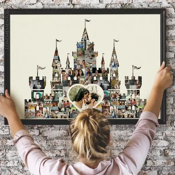 Castle Photo Collage Poster - Perfect For Engagements, Weddings, And Anniversaries!