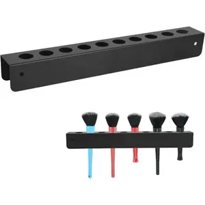 Detail Brush Holder, Detailing Brush Holder,  Detailing Brush Holder, 10 Holes  Detailing Brush Holder With Mounting Hardware, Wall Mount Detail Brush Rack for Garage Workshop Hole Size 0.96 In