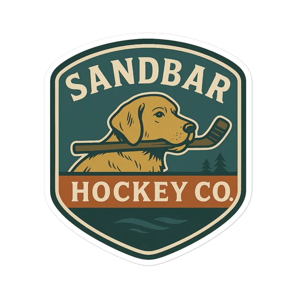 Dog Hockey Sticker