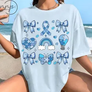 Coquette Bow Autism Awareness Shirt, It’s Okay To Be Different Sweatshirt, Speech Therapist Gift, SPED Teacher Hoodie NRO