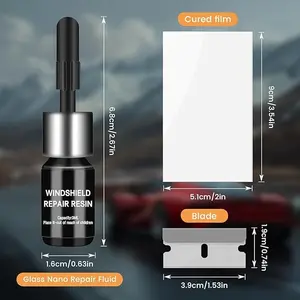 Ultimate Windshield Repair Kit, Professional Glass Crack Repair Fluid, Car Chip Repair Tool for All Crack Types