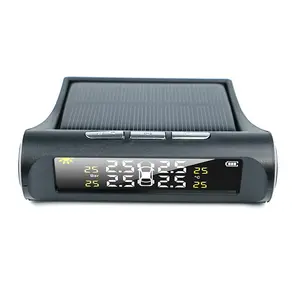 Solar Powered Wireless Car TPMS Tire Pressure Monitoring System Internal External Sensor Detector