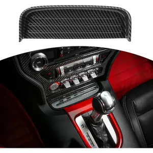 for Mustang Carbon Fiber Tray Interior Accessories, Gear Shift Storage Organizer Trim for Ford Mustang 2015 2016 2017 2018 2019 2020 2021 2022 2023