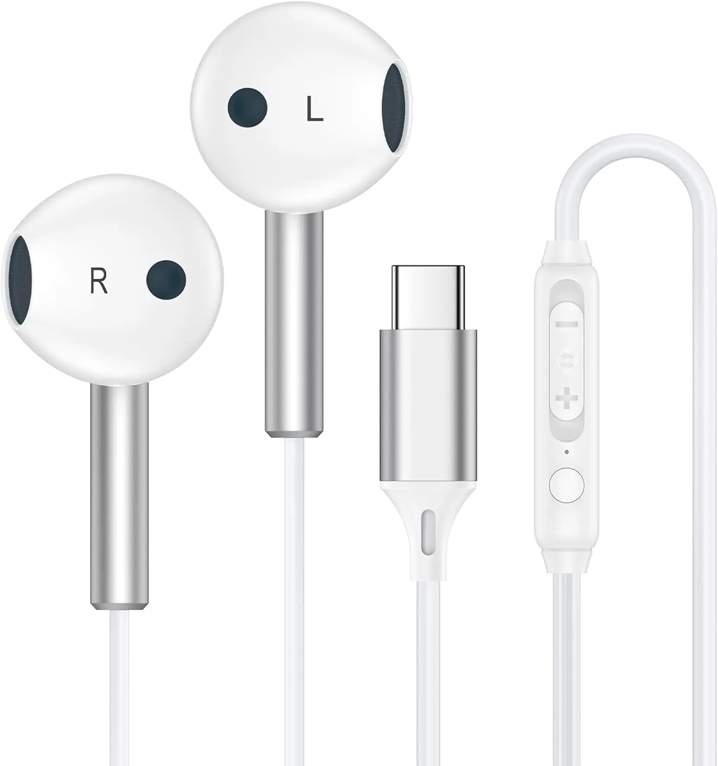 USB C Headphones Wired Ear Buds for  17 Pro Max Air 16 Pro Max 16e 16 Plus 16Pro 15 Pro Max 15 Plus 15 USBC Earbuds Wired Type C  16 Earphones Headsets with Mic for  Galaxy Z Flip7
