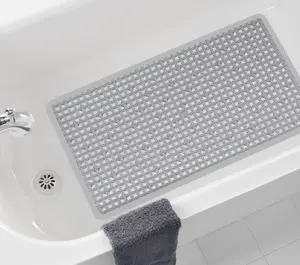 Textured Non-Slip Bathtub Mat 15x27 – Secure Grip with Suction Cups, Bathroom Safety Mat