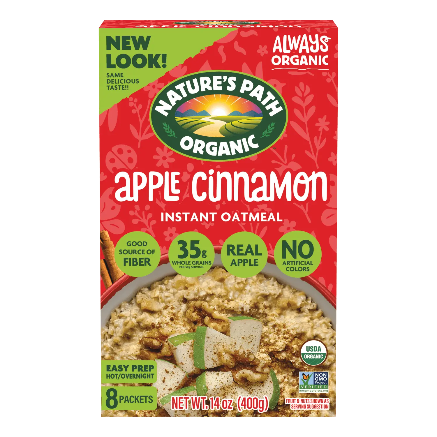 Nature's Path Organic Apple Cinnamon Instant Oatmeal Nature's Path Organic Apple Cinnamon Instant Oatmeal