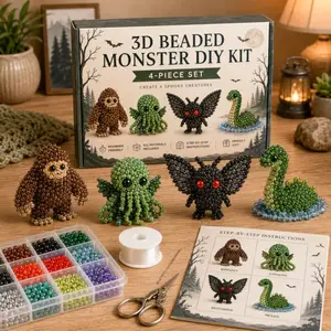 Fun Relaxing 3D Beaded Animal DIY Kit Complete Handmade Beading Set for Craft Enthusiasts Home Decoration Gift